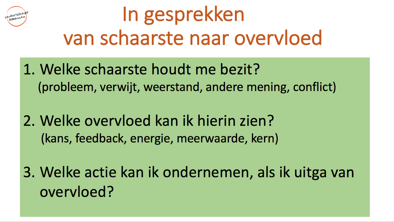 triggers, in gesprekken van schaarste naar overvloed